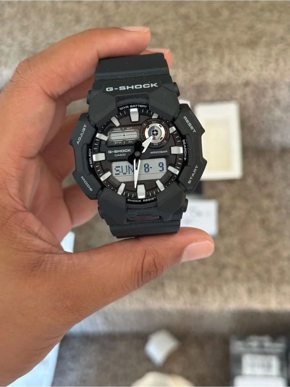 G-SHOCK Casio Black Rugged Analog-Digital Watch Mens